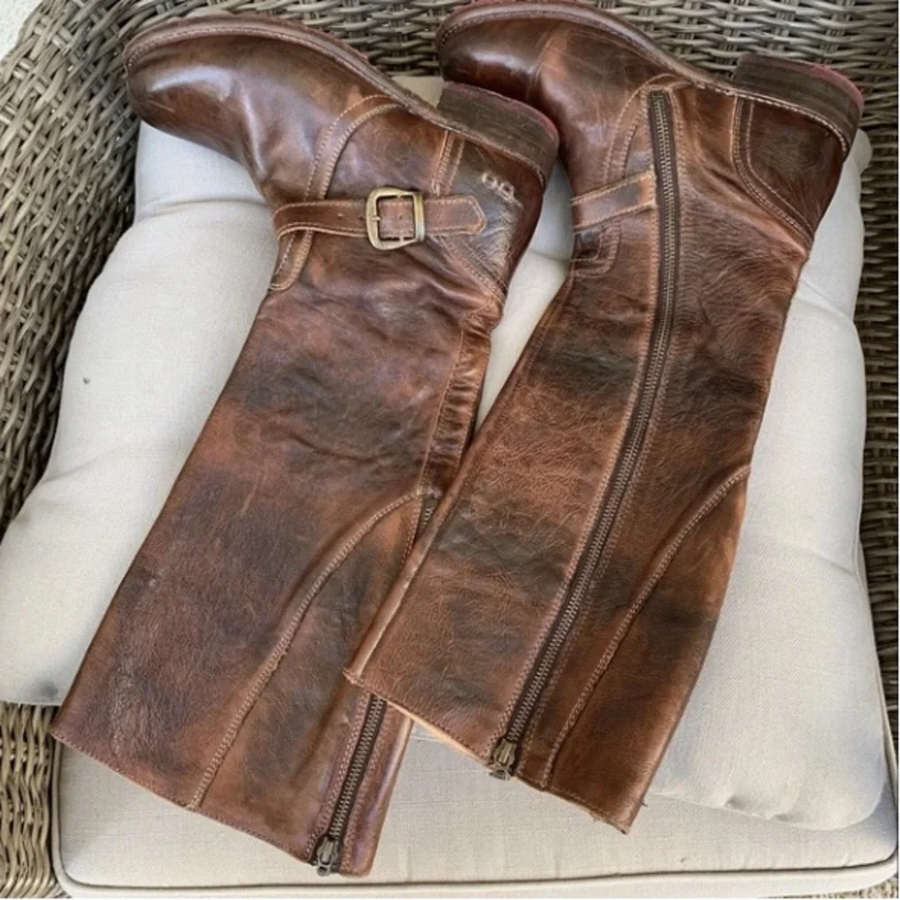 BED STU Glaye Cobbler Series Women's Distressed Leather Boots Size 9